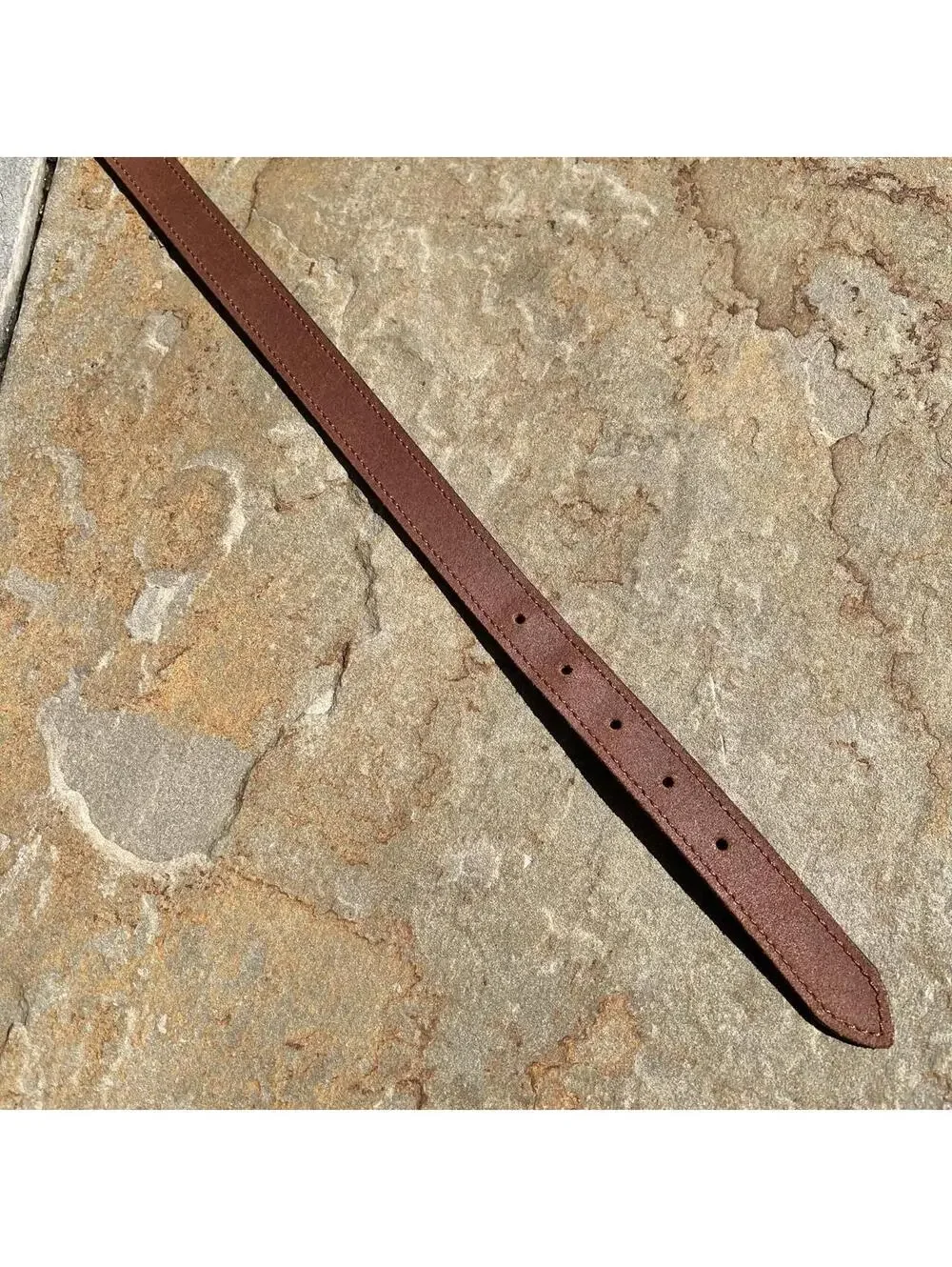 Y2K Brown Nubuck Leather Dress Belt